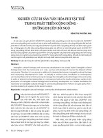 Nghiên cứu di sản Văn hóa Phi vật thể trong phát triển cộng đồng - Hướng đi còn bỏ ngỏ