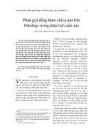 Phân giải đồng tham chiếu dựa trên Ontology trong phân tích cảm xúc