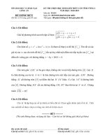 Đề thi chọn HSG toán cấp tỉnh vòng 2 năm 2018 – 2019 sở GD và đt long an 