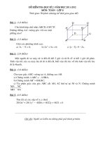 Toán 8 Đề thi học kì 2 De Kiểm tra ky II toan 820112012