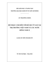 Độ nhạy cảm đối với rủi ro tỷ giá tại thị trường việt nam và các nước đông nam á 