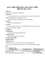 Giáo án Công nghệ 10 bài 35 Điều kiện phát sinh phát triển bệnh ở vật nuôi | Lớp 10, Công Nghệ - Ôn Luyện