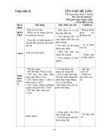 GIÁO ÁN TUẦN 19 CHỦ ĐỀ THẾ GIỚI THỰC VẬT