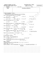 Toán 8 Đề kiểm tra DE Kiểm tra chương I đại số 8 nam 2011