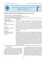 Giải thuật xếp thời khóa biểu ứng dụng vào bài toán quản lý xếp lịch thi kết thúc các lớp học phần tại Trường Đại học Cần Thơ