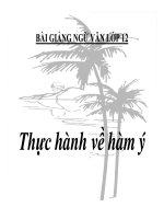 bài Thực hành về hàm ý | Lớp 12, Ngữ văn - Ôn Luyện