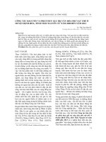 CÔNG TÁC BẢO TỒN VÀ PHÁT HUY GIÁ TRỊ VĂN HÓA PHI VẬT THỂ Ở HUYỆN ĐỊNH HÓA, TỈNH THÁI NGUYÊN TỪ NĂM 2000 ĐẾN NĂM 2012