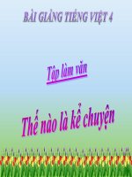 bài Tập làm văn - Thế nào là kể chuyện- | Ngữ văn, Lớp 4 - Ôn Luyện