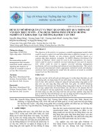 Đề xuất mô hình quản lý và trực quan hóa kết quả thống kê văn bản trực tuyến - ứng dụng trong phân tích xu hướng nghiên cứu khoa học tại Trường Đại học Cần Thơ