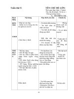 GIÁO ÁN TUẦN 19 CHỦ ĐỀ THẾ GIỚI THỰC VẬT