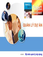 Chương 1: Tổng quan về dự án và quản lý dự án