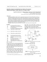 PHƯƠNG PHÁP TÁCH KÊNH TOÀN PHẦN ỨNG DỤNG  TRONG HỆ THỐNG THÁP CHƯNG CẤT HÓA CHẤT