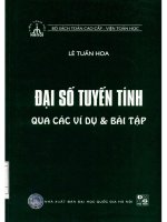 đại số tuyến tính là một ngành toán học nghiên cứu về không gian vectơ hệ phương trình tuyến tính và các phép biến đổi tuyến tính giữa chúng combinatorial matrix theory đại số tuyến tính –