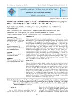 Nghiên cứu nhân giống in vitro cây sâm bố chính (Hibiscus sagittifolius Kurz) thông qua nuôi cấy từ hạt và đốt thân