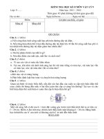 KIỂM TRA HỌC KÌ II MÔN VẬT LÝ 9 Năm học: 2011 - 2012