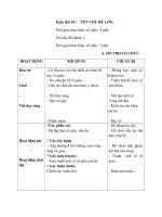 giáo án tuần phụ 1: Tết trung thu