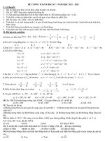 Toán 8 Đề thi học kì 1 Đề Cương TOAN 8 HKI  HAY