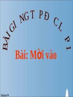 Bài giảng Tập đọc Mời vào - Tiếng Việt 1 | Ngữ văn, Lớp 1 - Ôn Luyện