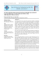 SỬ DỤNG PHƯƠNG PHÁP THU DỤNG ĐỂ SO SÁNH HIỆU QUẢ KINH TẾ CÁC GIẢI PHÁP XỬ LÝ NƯỚC THẢI AO NUÔI CÁ TRA TRÊN ĐỊA BÀN TỈNH AN GIANG