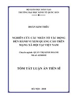 Nghiên cứu các nhân tố tác động đến hành vi xem quảng cáo trên mạng xã hội tại Việt Nam