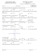 Đề thi học kì 1 môn Toán lớp 12 THPT Trần Văn Bảy có đáp án | Toán học, Lớp 12 - Ôn Luyện