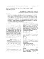 ỨNG DỤNG BỘ QUAN SÁT TRẠNG THÁI KF VÀO ĐIỀU KHIỂN  NHIỆT ĐỘ LÒ NUNG