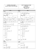 Đáp án chi tiết bài kiểm tra học kỳ 2 môn toán lớp 10 trường THPT quang trung nguyễn huệ năm học 2016 - 2017 | Toán học, Lớp 10 - Ôn Luyện