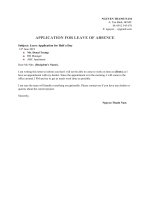 Đơn xin nghỉ phép nghỉ nửa ngày bằng tiếng anh