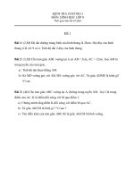 Toán 8 Đề kiểm tra De  DA KT chương 1 hinh 8