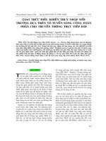 GIAO THỨC ĐIỀU KHIỂN TRUY NHẬP MÔI TRƯỜNG DỰA TRÊN VÔ TUYẾN SONG CÔNG TOÀN PHẦN CHO TRUYỀN THÔNG TRỰC TIẾP D2D