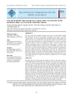 Xây dựng bộ dữ liệu GIS quản lý khai thác tài nguyên nước dưới đất phục vụ cấp nước tỉnh Sóc Trăng