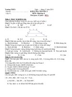 Toán 8 Hình Học DE KT HH chươngI LOP CHON