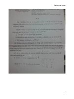 Đề thi cuối học kỳ I năm học 2015-2016 môn Logic học đại cương (Đề lẻ) - ĐH Khoa học Xã hội và Nhân văn