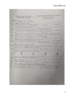 Đề thi cuối học kỳ II năm học 2019-2020 môn Linh kiện bán dẫn và vi mạch - ĐH Công nghệ