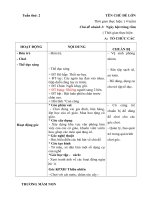 GIÁO ÁN TUẦN 19 CHỦ ĐỀ THẾ GIỚI THỰC VẬT