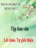bài Tập làm văn - Chào hỏi Tự giới thiệu | Ngữ văn, Lớp 2 - Ôn Luyện