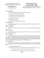 Đề thi học kì 2 môn Hóa lớp 8 quận 1 có đáp án | Hóa học, Lớp 8 - Ôn Luyện