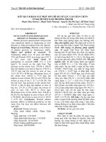 Kết quả khảo sát một số chỉ số áp lực gan bàn chân ở người Việt Nam trưởng thành