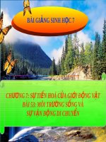 Môi trường sống và sự vận động, di chuyển | Lớp 7, Sinh học - Ôn Luyện