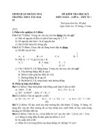 Đề thi học kì 1 môn Toán lớp 6 năm 2018 - 2019 THCS Tân Mai | Toán học, Lớp 6 - Ôn Luyện