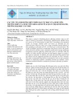 Các nhân tố ảnh hưởng đến khả năng tiếp cận tín dụng chính thức của các hộ tiểu thương trên địa bàn tỉnh Sóc Trăng