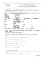 Đề thi tuyển sinh vào lớp 10 chuyên môn tiếng anh lớp 9 năm 2015 - 2016 sở GDĐT vĩnh phúc dự bị | Tiếng Anh - Ôn Luyện