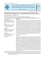 Ảnh hưởng của bột lông vũ thủy phân trong thức ăn đến khả năng sinh trưởng của gà Ross 308 nuôi thịt thương phẩm