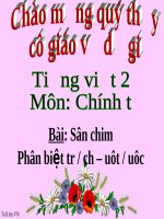 bài Chính tả - Nghe - viết Sân chim Phân biệt TR-CH, UÔT-UÔC | Ngữ văn, Lớp 2 - Ôn Luyện