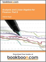 Analysis and Linear Algebra for Finance: Part II - eBooks and textbooks from bookboon.com