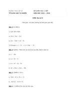 Toán 8 Đề kiểm tra de Kiểm tra 1 tiet chương 1 đại số 8