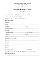 Mẫu hợp đồng khoán việc.