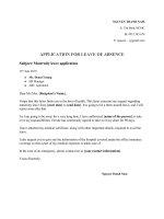 Đơn xin nghỉ phép thai sản bằng tiếng anh