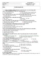 Đề thi thử học kì 2 môn Địa lý lớp 8 có đáp án chi tiết | Địa lý, Lớp 8 - Ôn Luyện