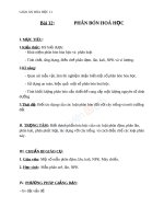 Giáo án Hóa học lớp 11 Bài 12 Phân bón hóa học | Lớp 11, Hóa học - Ôn Luyện